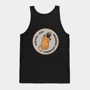 Coffee Cat - Happy Monday - Perfect Morning Tank Top